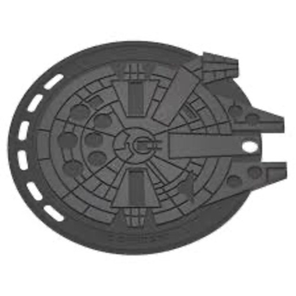 Le Creuset Star Wars Millennium Falcon Silicone Trivet Flint Grey New